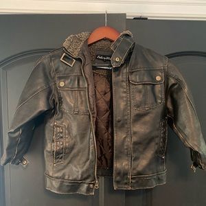 Boys artificial leather jacket. Great condition